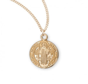 Saint Benedict Round Jubilee Medal Gold Over Sterling Silver Medal