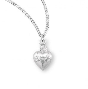 Sterling Silver Sacred Heart Medal