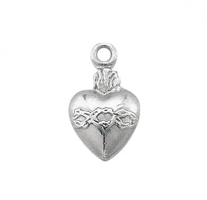 Sterling Silver Sacred Heart Medal