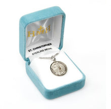 Load image into Gallery viewer, Saint Christopher round medal-pendant.
