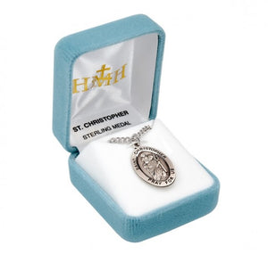 Saint Christopher oval medal-pendant.