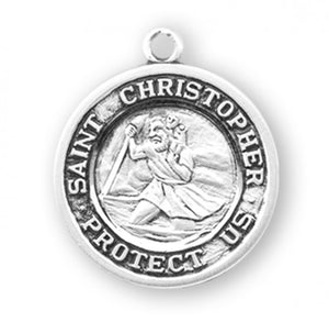 Saint Christopher and Saint Raphael Sterling Silver Medal