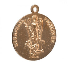 Load image into Gallery viewer, Saint Christopher And Raphael Double Sided Gold Over Sterling Silver Medal
