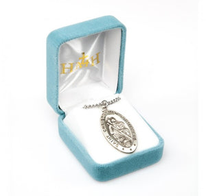 Saint Christopher oval medal-pendant.