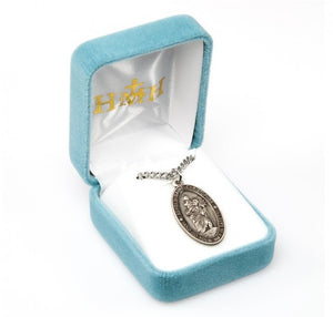 Saint Christopher oval medal-pendant.