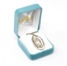 Load image into Gallery viewer, Saint Christopher oval medal-pendant.
