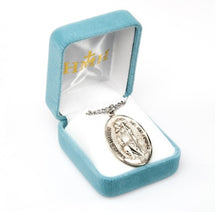 Load image into Gallery viewer, Saint Christopher oval medal-pendant.
