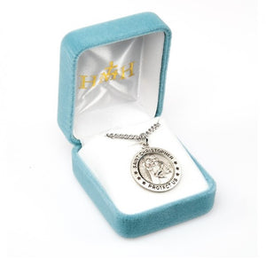 Saint Christopher round medal-pendant.