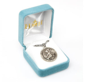 Saint Christopher round medal-pendant.