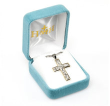 Load image into Gallery viewer, Cross with 5 set cubic zirconia &quot;CZ&quot; s.
