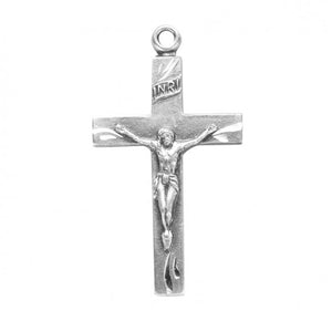 Basic Engraved Sterling Silver Crucifix