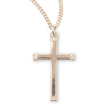 Load image into Gallery viewer, Beaded End Gold Over Sterling Silver Cross
