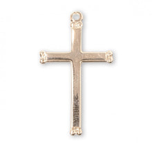 Load image into Gallery viewer, Beaded End Gold Over Sterling Silver Cross
