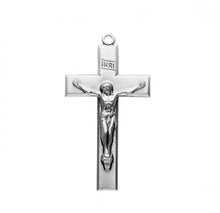 Load image into Gallery viewer, Beveled Edge Sterling Silver Crucifix
