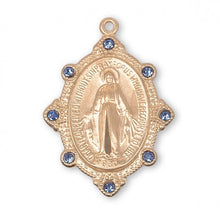 Load image into Gallery viewer, Swarovski Miraculous Medal Gold Over Sterling Silver
