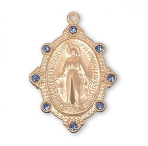 Swarovski Miraculous Medal Gold Over Sterling Silver