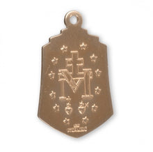 Load image into Gallery viewer, Blessed Mother Mary Gold Over Sterling Silver Miraculous Medal
