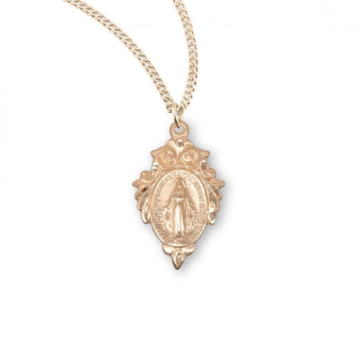 Gold Over Sterling Silver Miraculous Medal