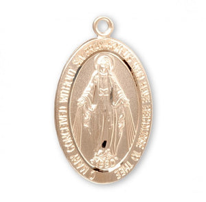 Madonna of the Miraculous Medium Size Medal Gold Over Sterling Silver