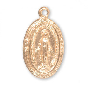 Gold Over Sterling Silver Miraculous Medal