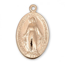 Load image into Gallery viewer, Virign Mary Gold Over Sterling Silver Miraculous Medal
