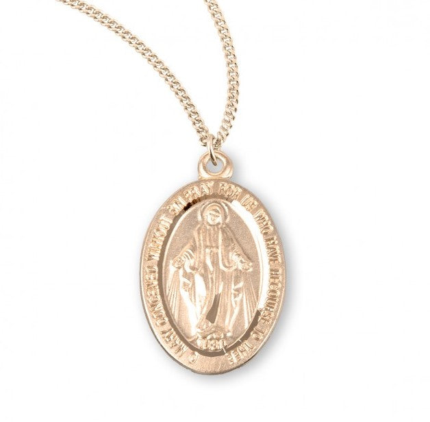 Madonna Miraculous Medal Gold Over Sterling Silver