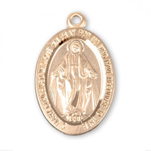 Madonna Miraculous Medal Gold Over Sterling Silver