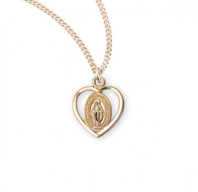 Gold Over Sterling Silver Miraculous Medal