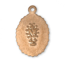 Load image into Gallery viewer, Blessed Virgin Mary Gold Over Sterling Silver Oval Miraculous Medal
