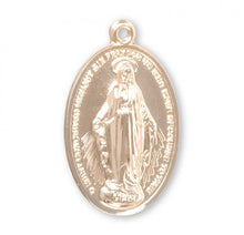 Load image into Gallery viewer, Oval Madonna Miraculous Medal Gold Over Sterling Silver
