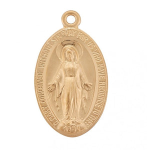 Gold Over Sterling Silver Miraculous Medal