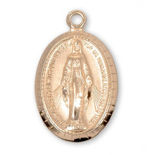 Load image into Gallery viewer, Traditional Miraculous Medal Gold Over Sterling Silver Oval
