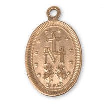 Load image into Gallery viewer, Traditional Miraculous Medal Gold Over Sterling Silver Oval
