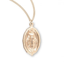 Load image into Gallery viewer, Gold Over Sterling Silver Oval Miraculous Medal
