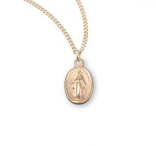 Load image into Gallery viewer, Gold Over Sterling Silver Oval Miraculous Medal
