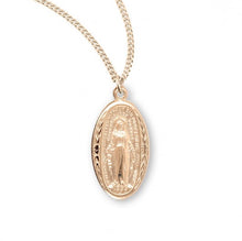 Load image into Gallery viewer, Gold Over Sterling Silver Oval Miraculous Medal
