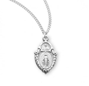 Sterling Silver Miraculous Medal Scapular Combination