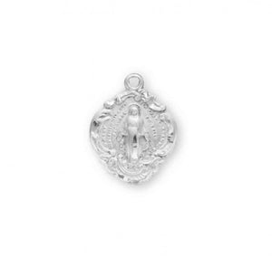 Sterling Silver Fancy Baroque Style Miraculous Medal