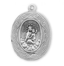 Load image into Gallery viewer, &quot;Crown of Thorns&quot; Sterling Silver Scapular Medal 18 Inch Chain
