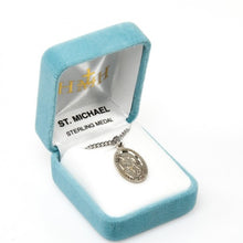 Load image into Gallery viewer, Saint Michael oval medal-pendant.
