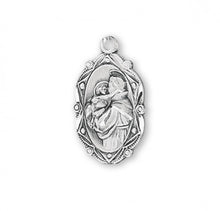 Load image into Gallery viewer, Saint Anthony Oval Sterling Silver Medal
