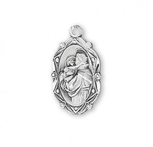 Saint Anthony Oval Sterling Silver Medal