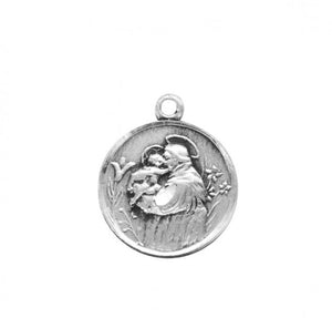 Saint Anthony Round Sterling Silver Medal