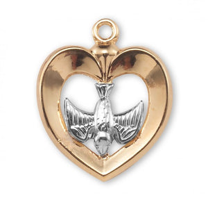 Holy Spirit Gold Over Sterling Silver Two-Tone Medal