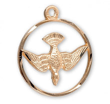 Load image into Gallery viewer, Holy Spirit Gold Over Sterling Silver Medal
