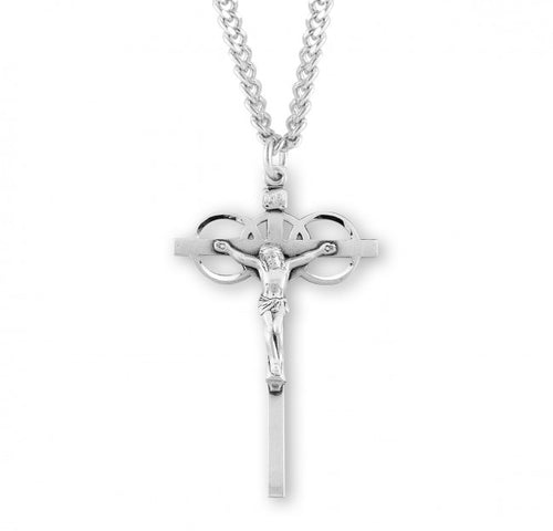 Three Ring Sterling Silver Wedding Crucifix 