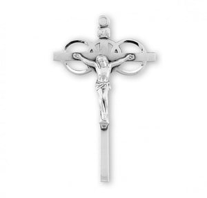 Sterling Silver Three Ring Wedding Crucifix