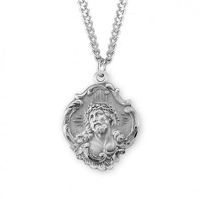 Sterling Silver Baroque Jesus Crown Of Thorns Pendant