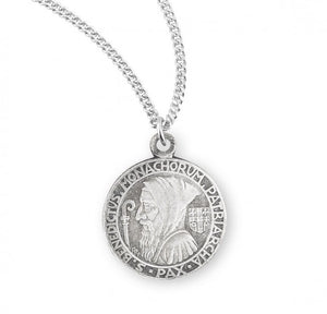 Sterling Silver Saint Benedict Round Jubilee Medal