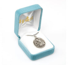 Load image into Gallery viewer, Sterling Silver Saint Francis Vintage Style Round Medal
